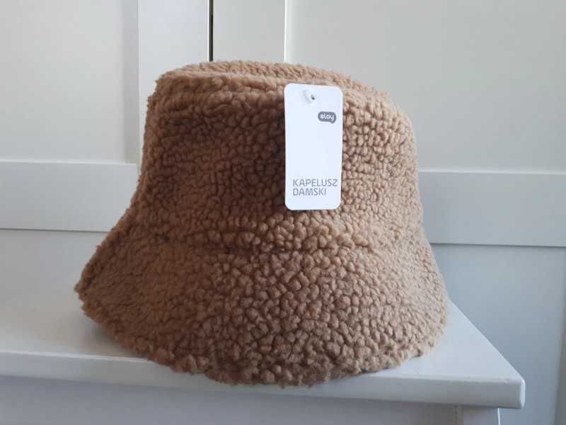 Nowy brązowy Kapelusz damski Bucket firmy Eloy z Rossmanna