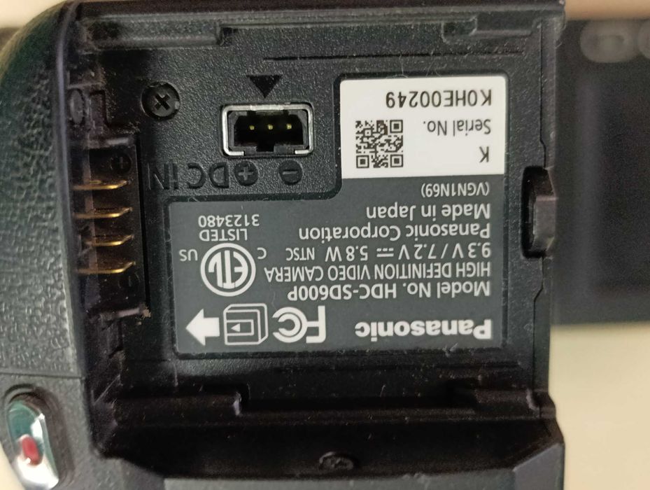 Видеокамера Panasonic HDC600P-K