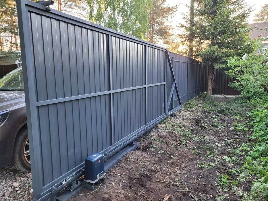 Откатные ворота з роликами 500 кг | Каркас | Раздвижные