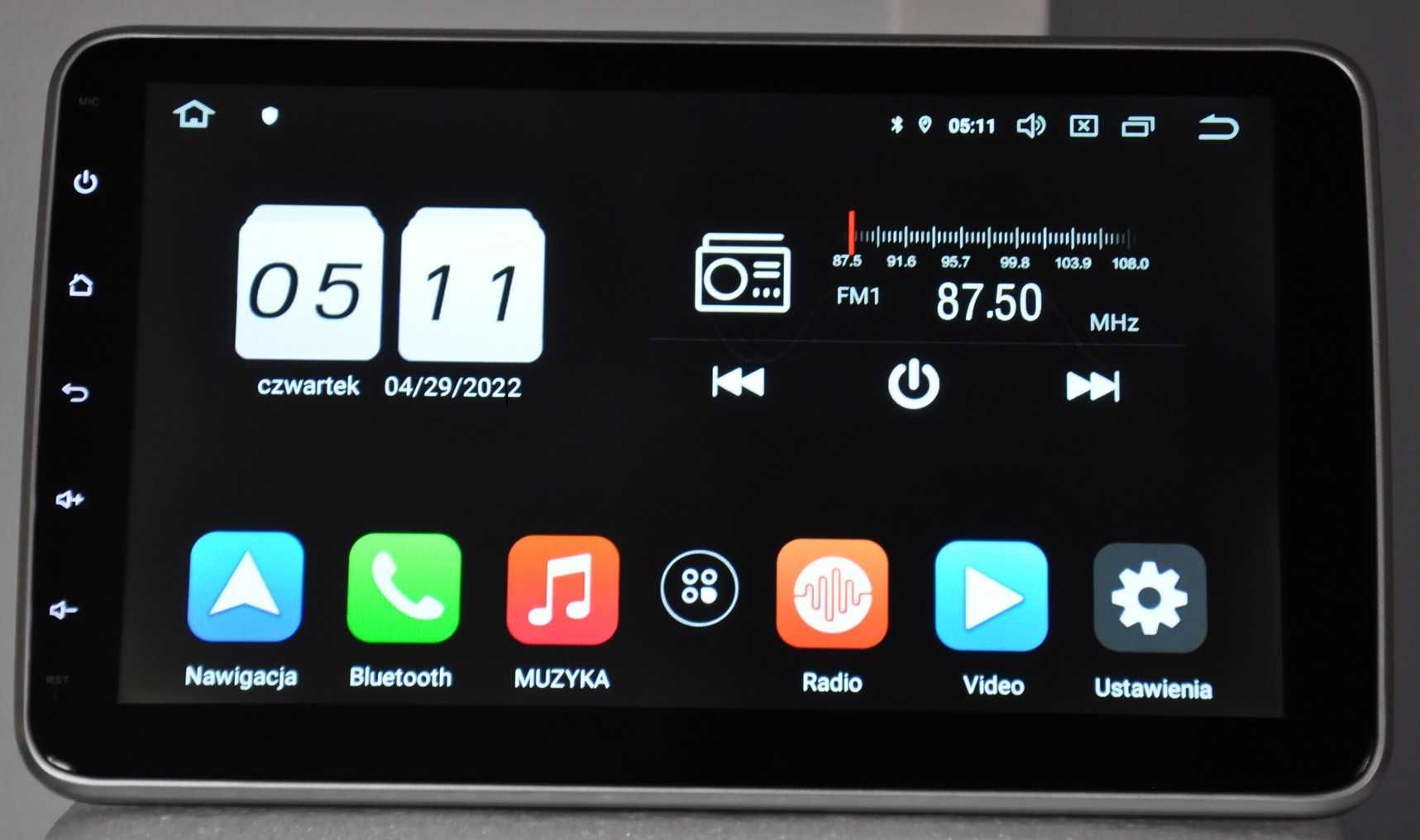 Radio Samochodowe 1DIN Ekran 10,1" Nawigacja GPS Android WIFI USB HD