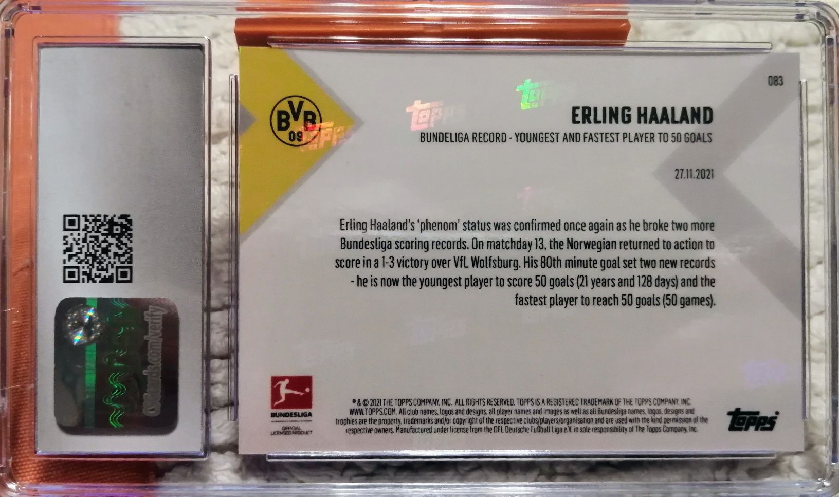 Erling Haaland 2021 Topps CSG 10