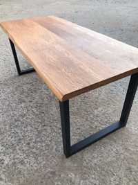 Стіл лофт loft кухонний стол деревина ясен дуб металевий каркас столи