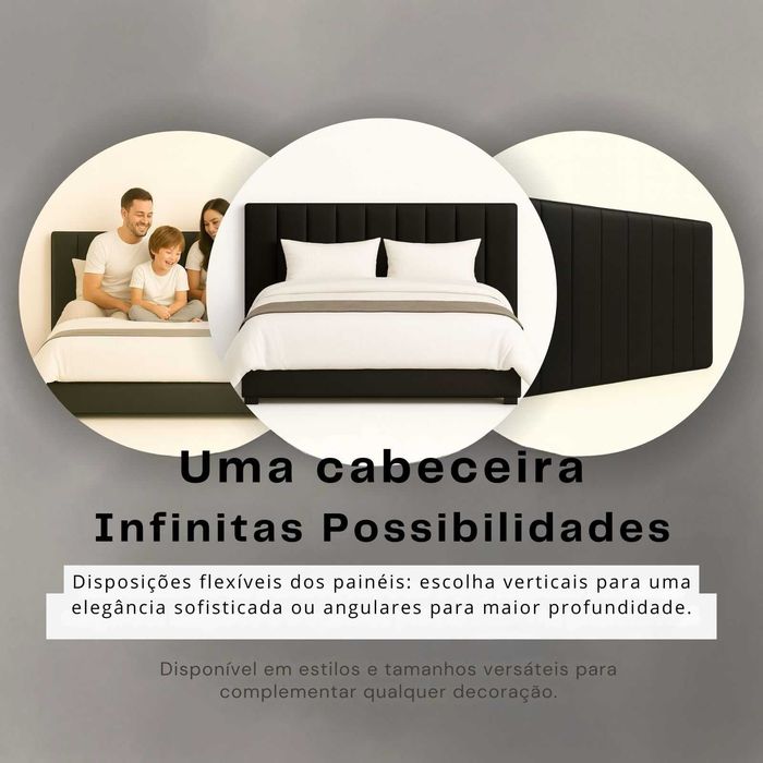 Cabeceira estofada , MUDE SEU QUARTO EM MINUTOS com Elegância!