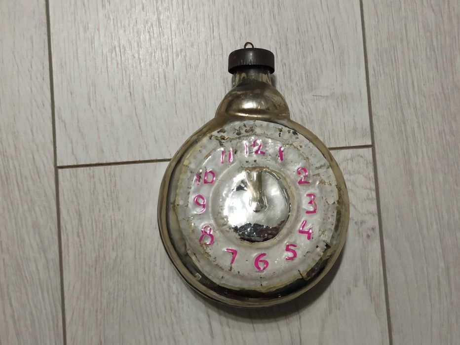 Елочная игрушка СССР часы