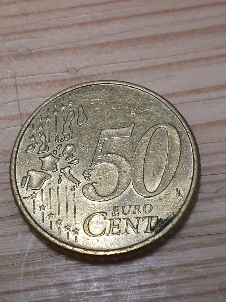 moneta 50 Euro Cent 2002r.