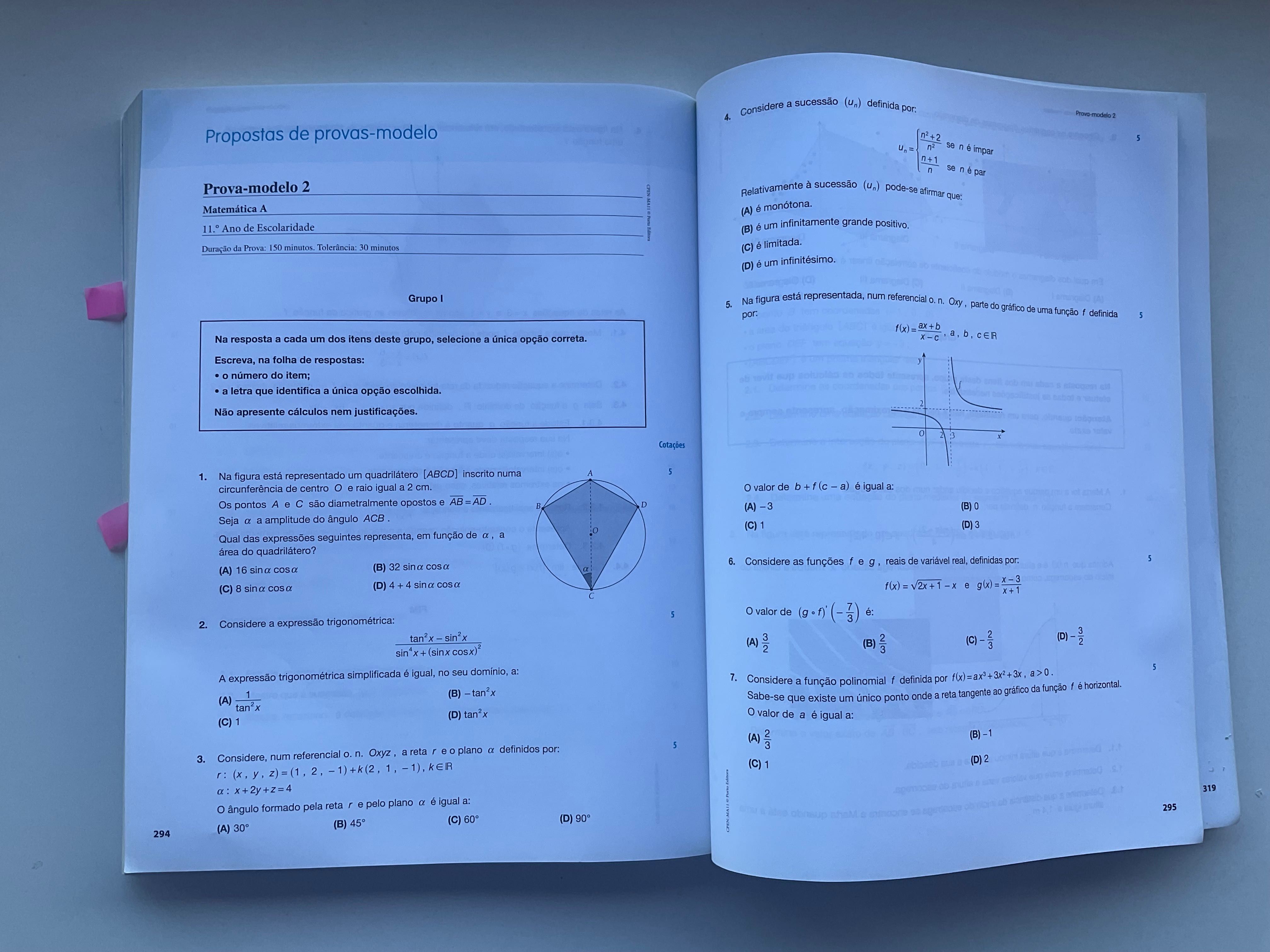 Livro de Preparação para o Exame Final Nacional - Matemática A - 11º