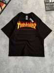 Футболка Thrasher Magazine чорна Оверсайз з бірками