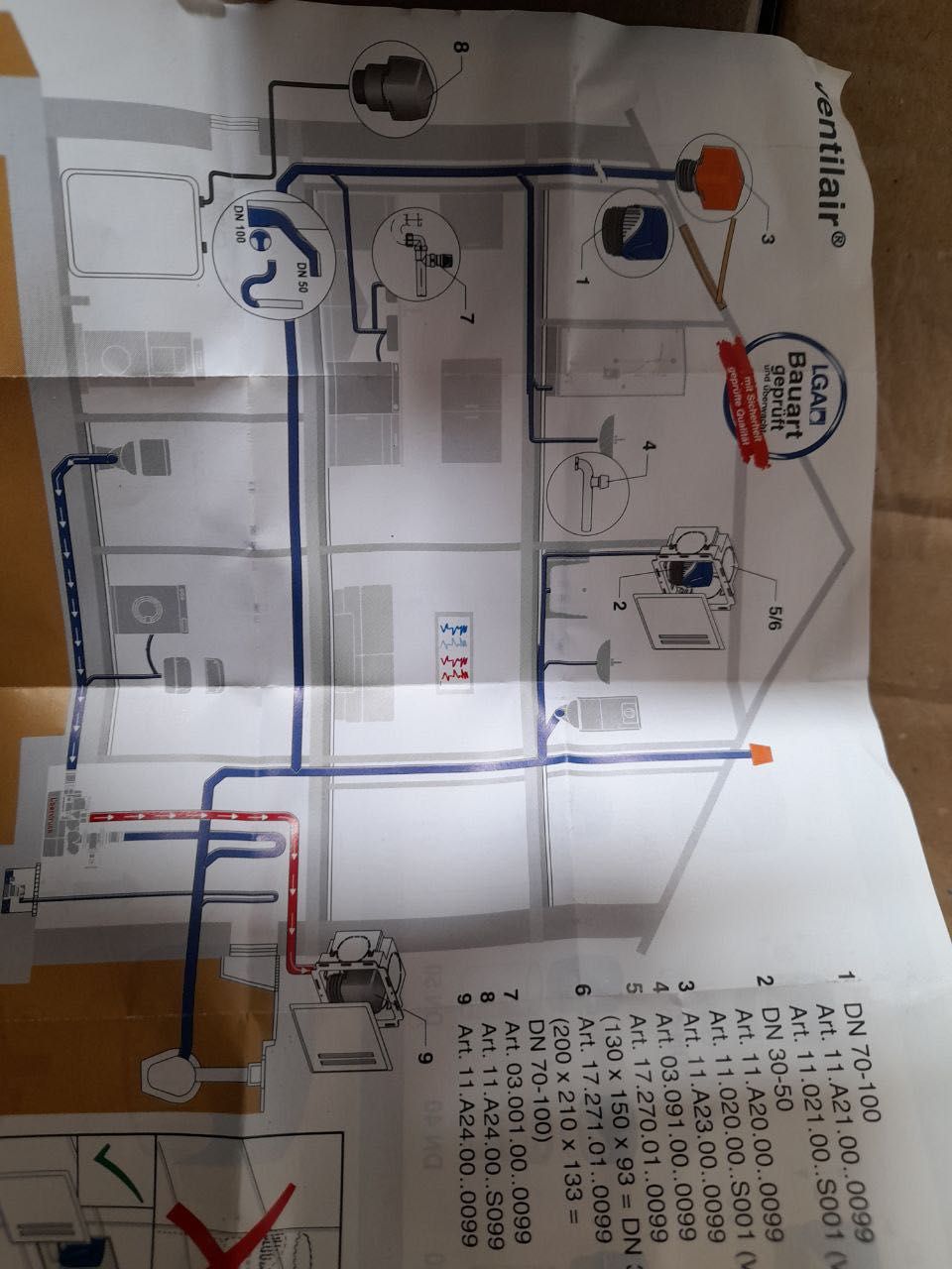 Zawór napowietrzający Ventilair DN 40ż50