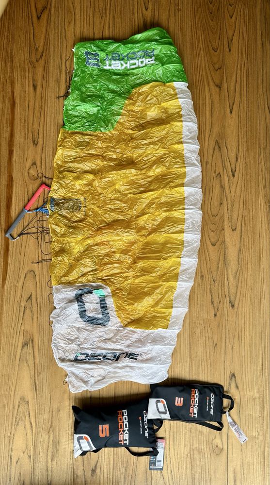 Parawing Ozone Pocket Rocket 5 m ,4’3m ,3m wing foil
