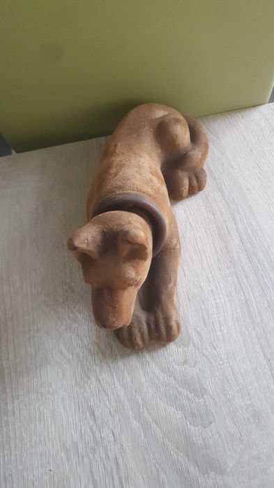 KIWACZEK XXL PRL! Pies z kiwającą głową, welur 27cm RETRO