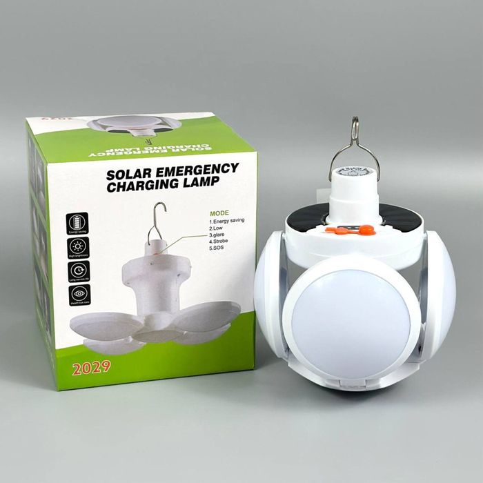 Лампа Розкладна Підвісна на акумуляторі з сонячною батареєю