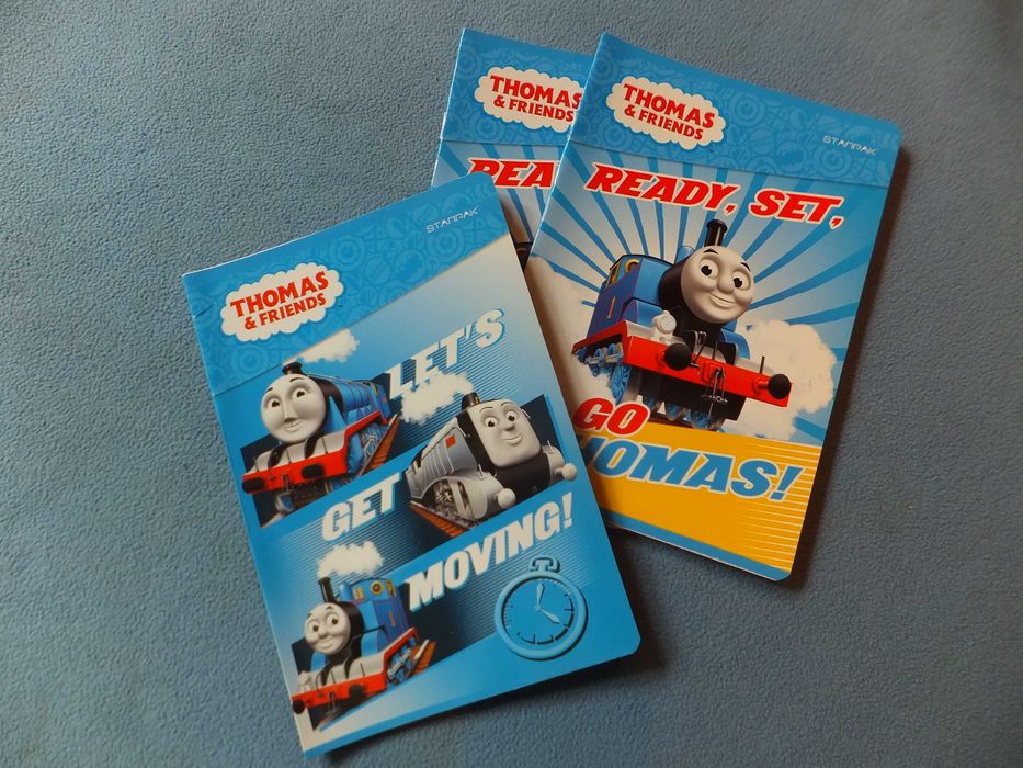 Zestaw trzech zeszytów THOMAS & FRIENDS A5/16K miękka okładka kratka