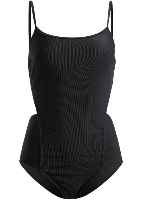 B.P.C kostium kąpielowy monokini czarny prążkowany 46.