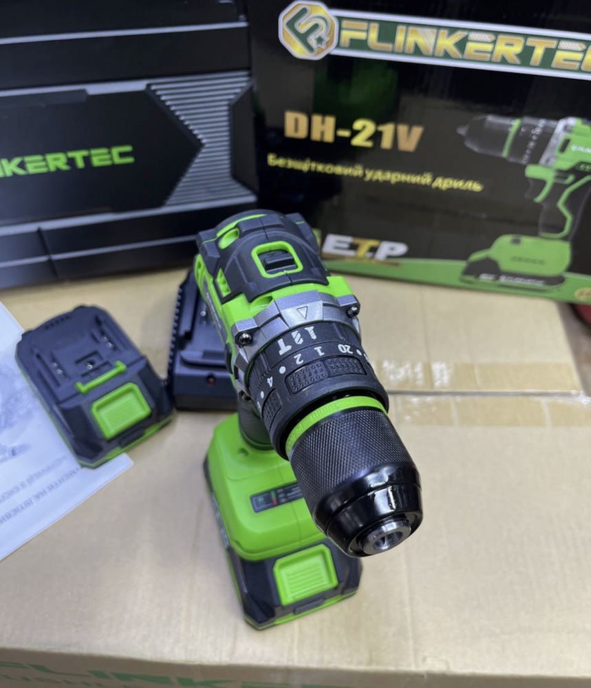 Акумуляторний шуруповерт Flinke DH21V/3ah 2025р. Flinkertec