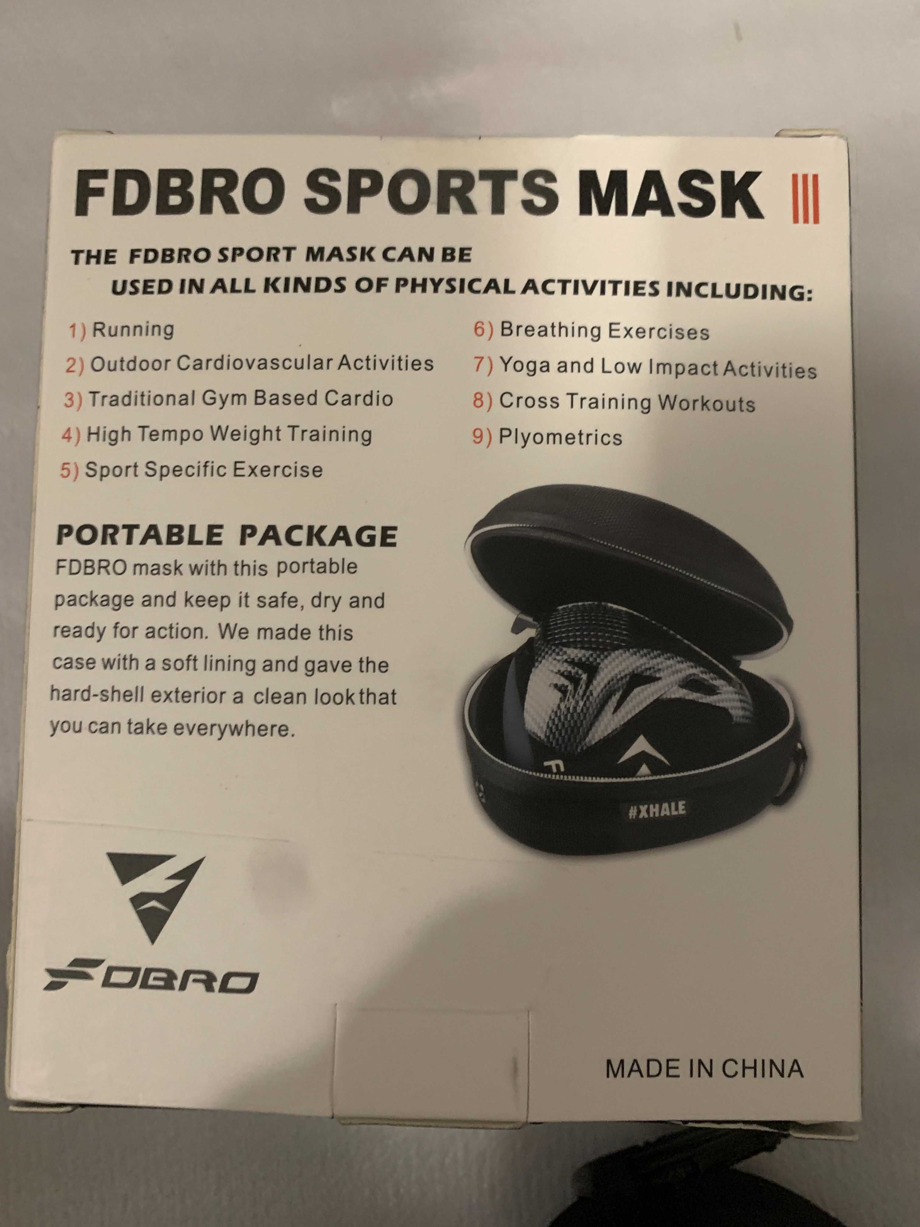 Maska trenignowa wydolnościowa FDBRO carbon