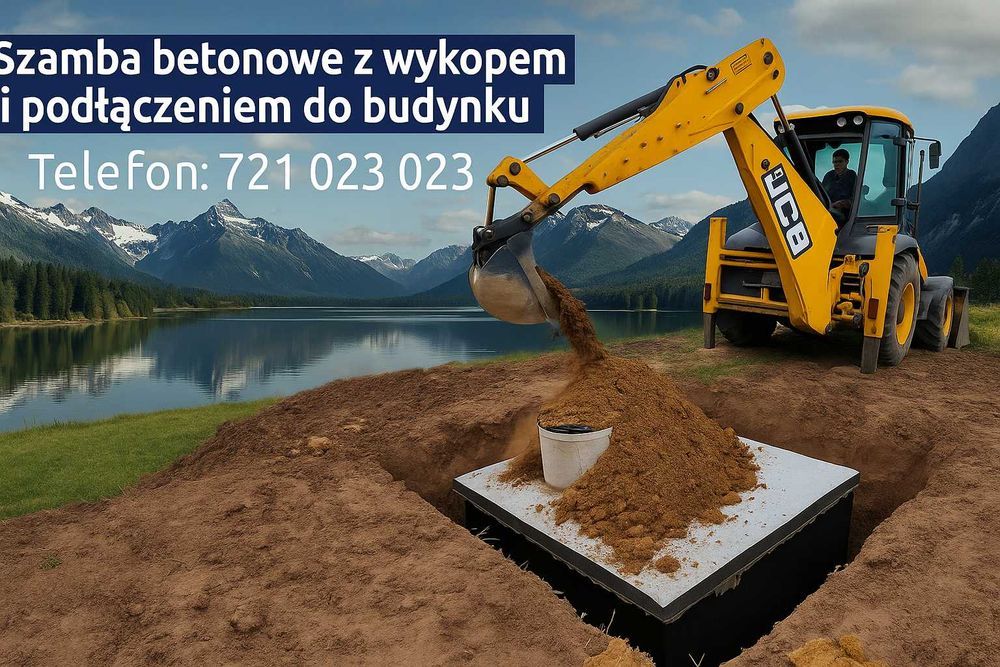 Szambo betonowe kompleksowo z wykopem podłaczniem 10m3 zbiorniki