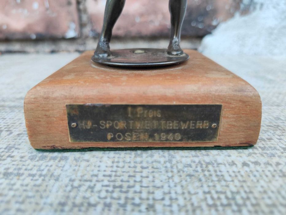 Statuetka sportowa- Poznań 1940- unikatowa pamiątka historyczna