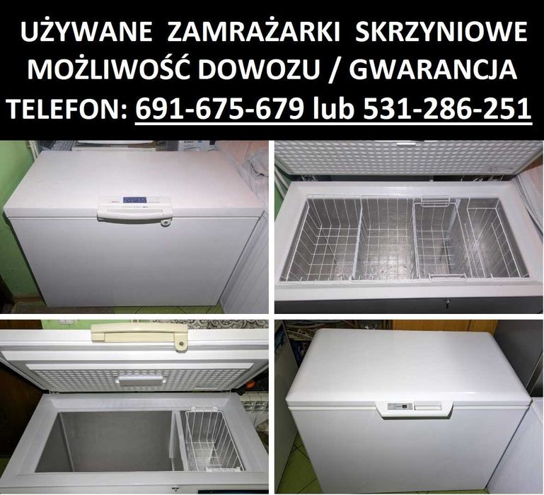 Używane zamrażarki skrzyniowe z gwarancją – możliwość dostawy