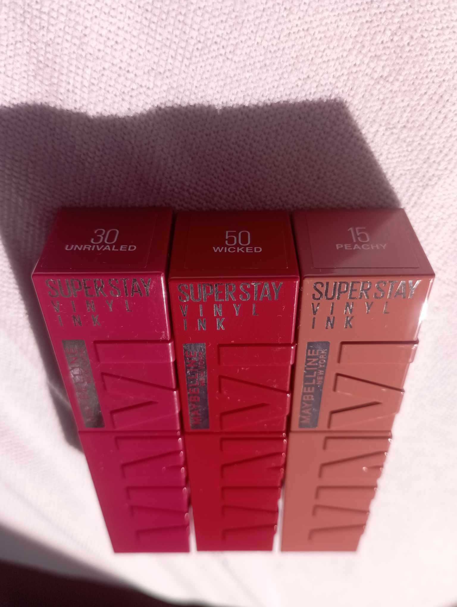 pomadka szminka maybelline vinylink nr 15 nr 30 nr 50