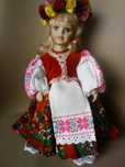 lalka ludowa 30 cm porcelanowa