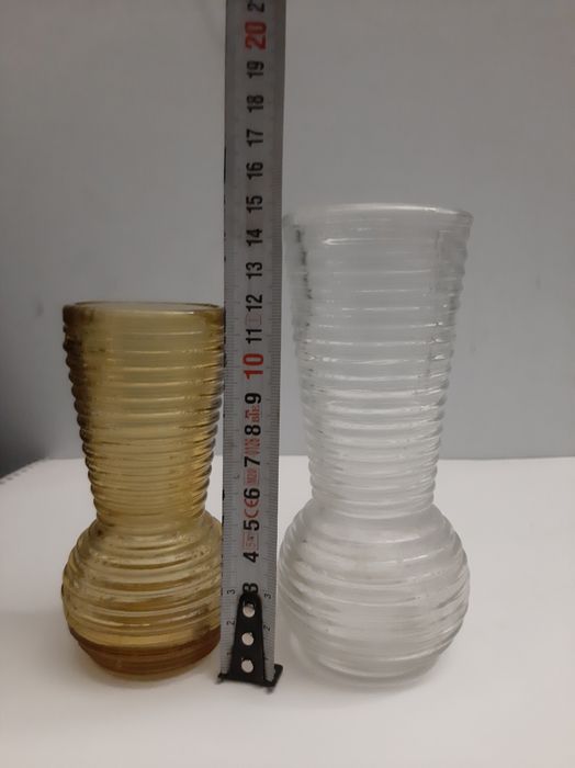 Dwa wazony Pierścienie-Huta Szkła Prądniczanka.