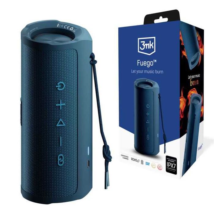 Bezprzewodowy głośnik 30W Bluetooth 5.3 TWS IPX7 3mk Fuego Blue