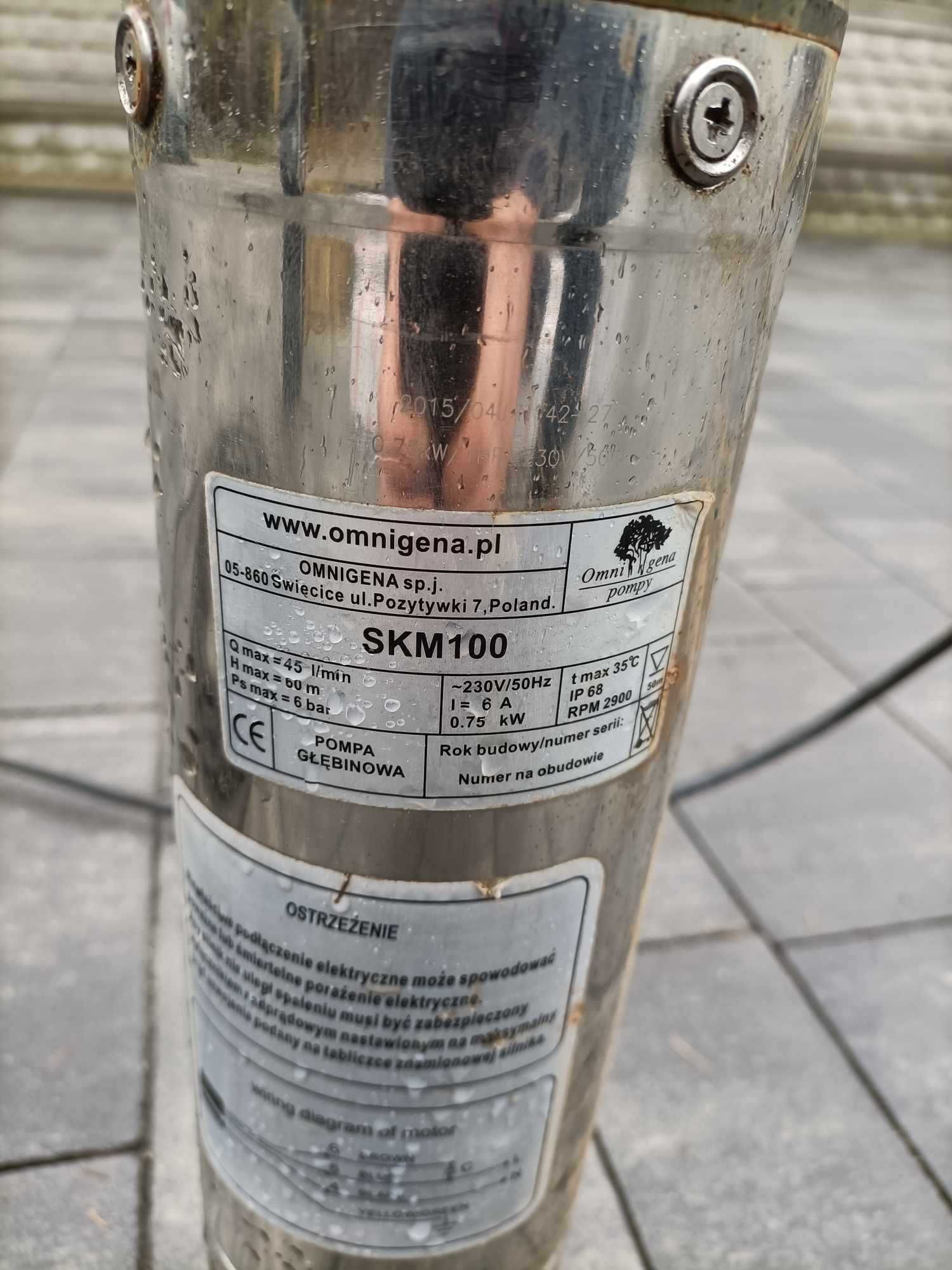 Pompa głębinowa SKM 100 0,75/230V + 15m kabla Omnigena