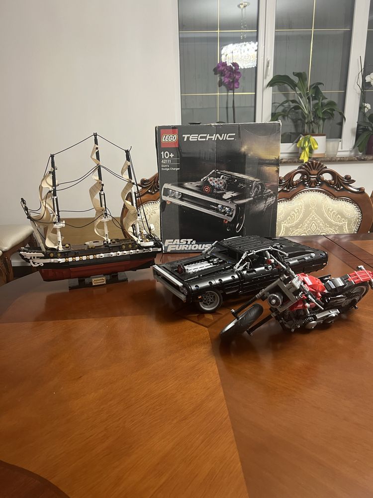 Лего додж,корабель і мотоцикол