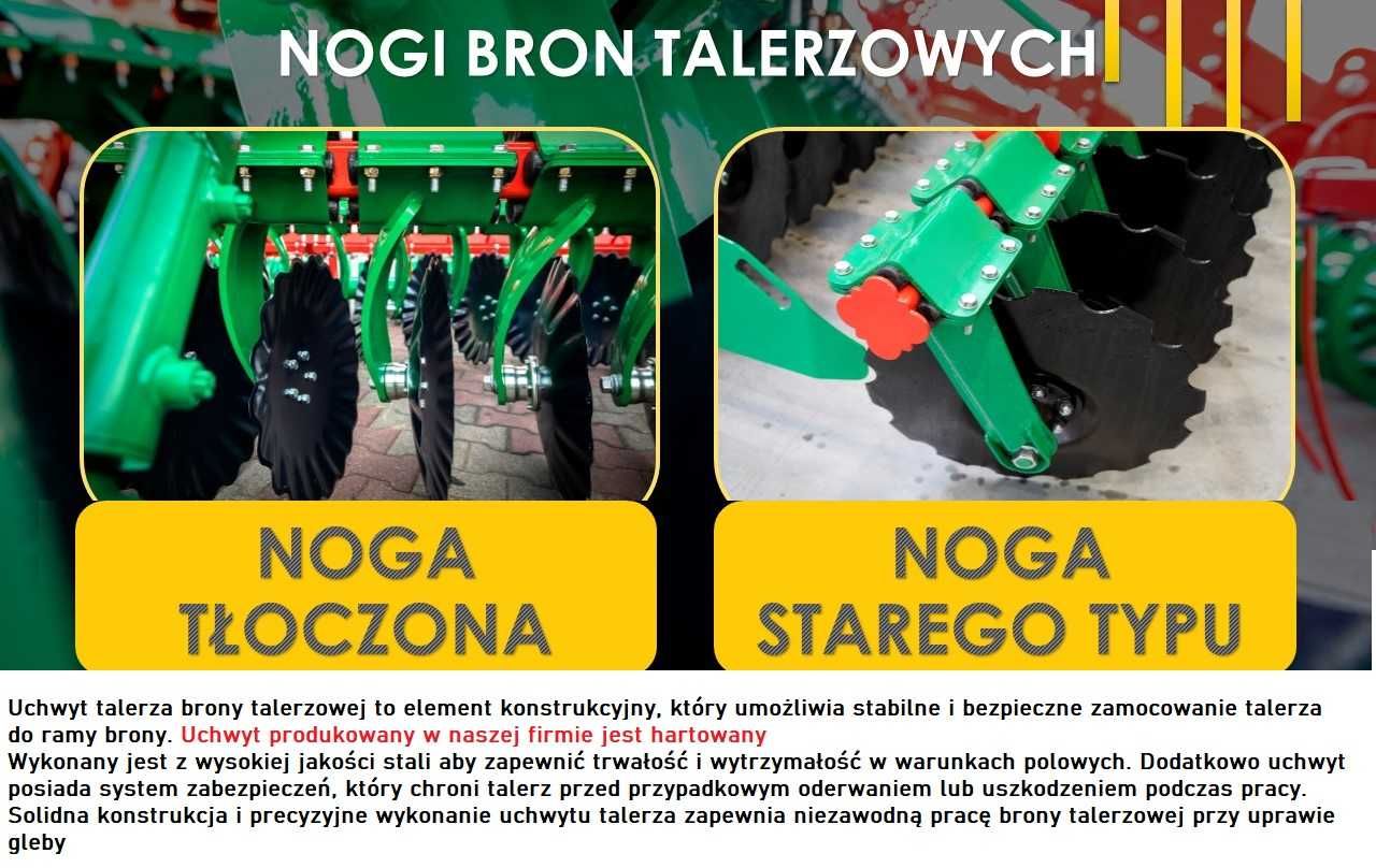 Brona talerzowa AGRO-MASZ talerze 560mm szerokość 3,0m Talerzówka