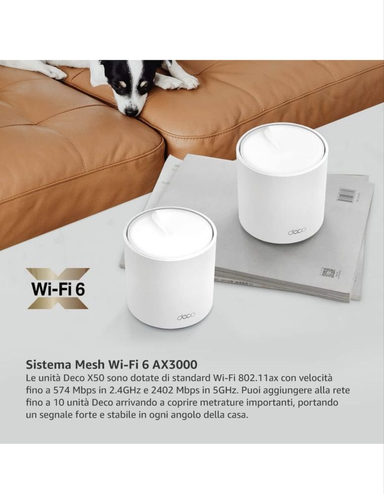 TP-Link DECO X50 (3-pak) AX3000 Home Mesh system Wi-Fi, Biały