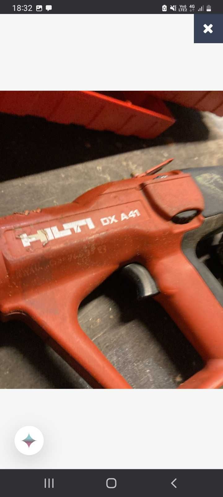 Osadzak Prochowy HILTi DX A41 z magazynkiem X AM 72 sprawny