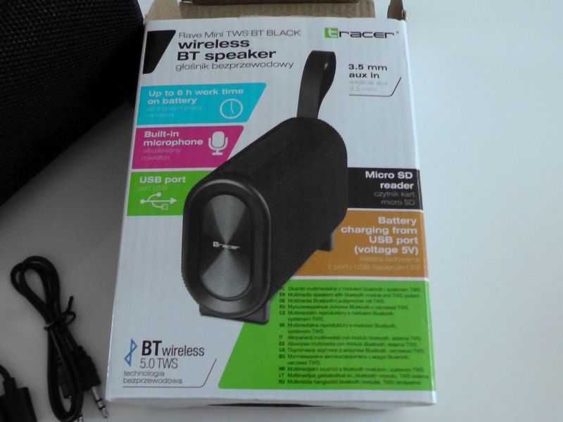 Głośnik TRACER Rave Mini TWS Bluetooth Radio Black