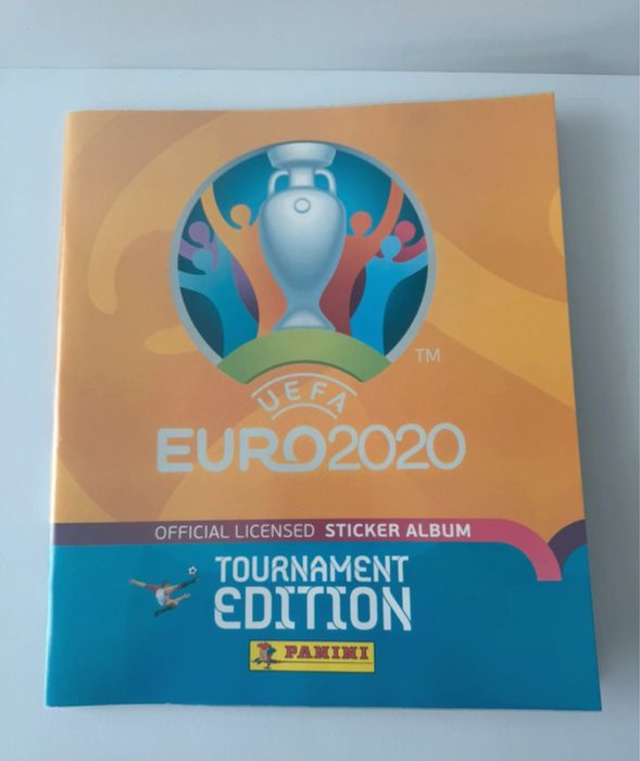 Caderneta Futebol EURO 2020 Incompleta com 100 Cromos Colados