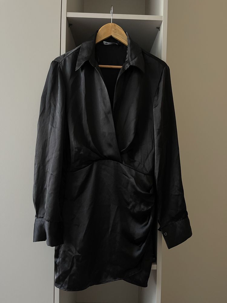 Сукня Zara плаття атласне міні