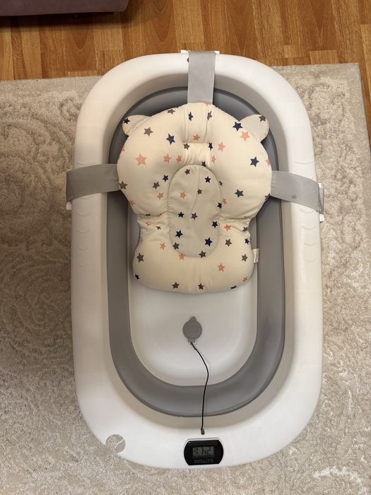 Ванночка складна дитяча з матрасиком і термометром