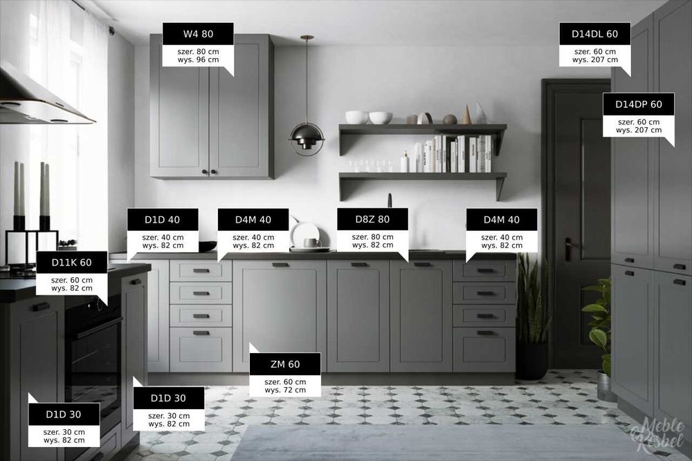 LAKIER Kuchnia QUATRO+ meble szafki kuchenne mat TRANSPORT wycena [MW]