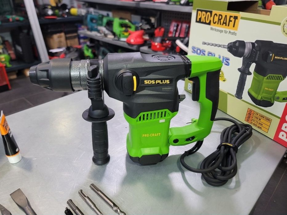 6Дж 1500Вт Перфоратор ProCraft 2250 Гарантия 36мес Набор буров Зубил