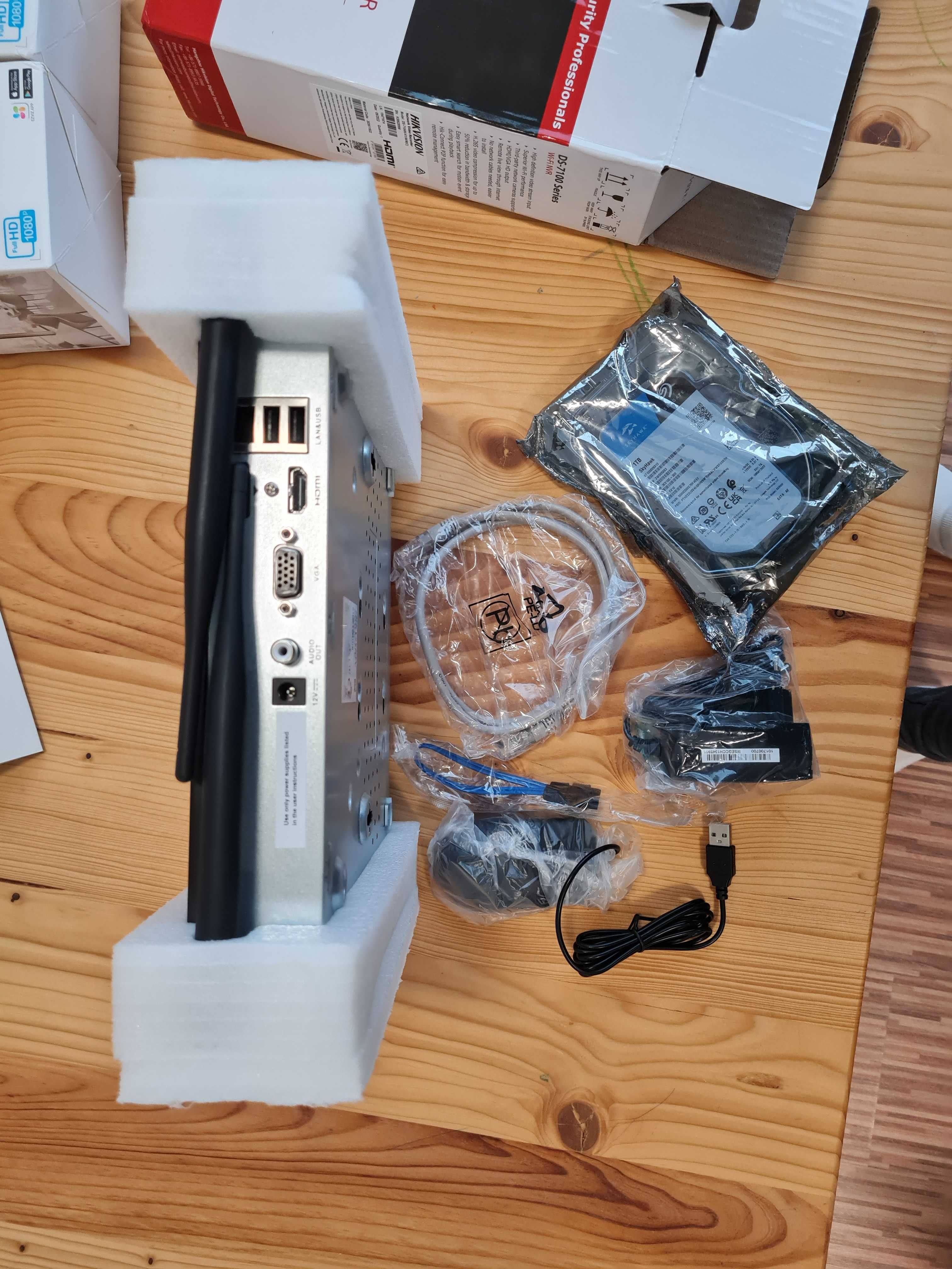 Zestaw do monitoring kamera ezviv, rejestrator hikvision wifi
