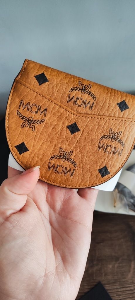 MCM nowy oryginalny portfel damski torebka monogram visetos cognac
