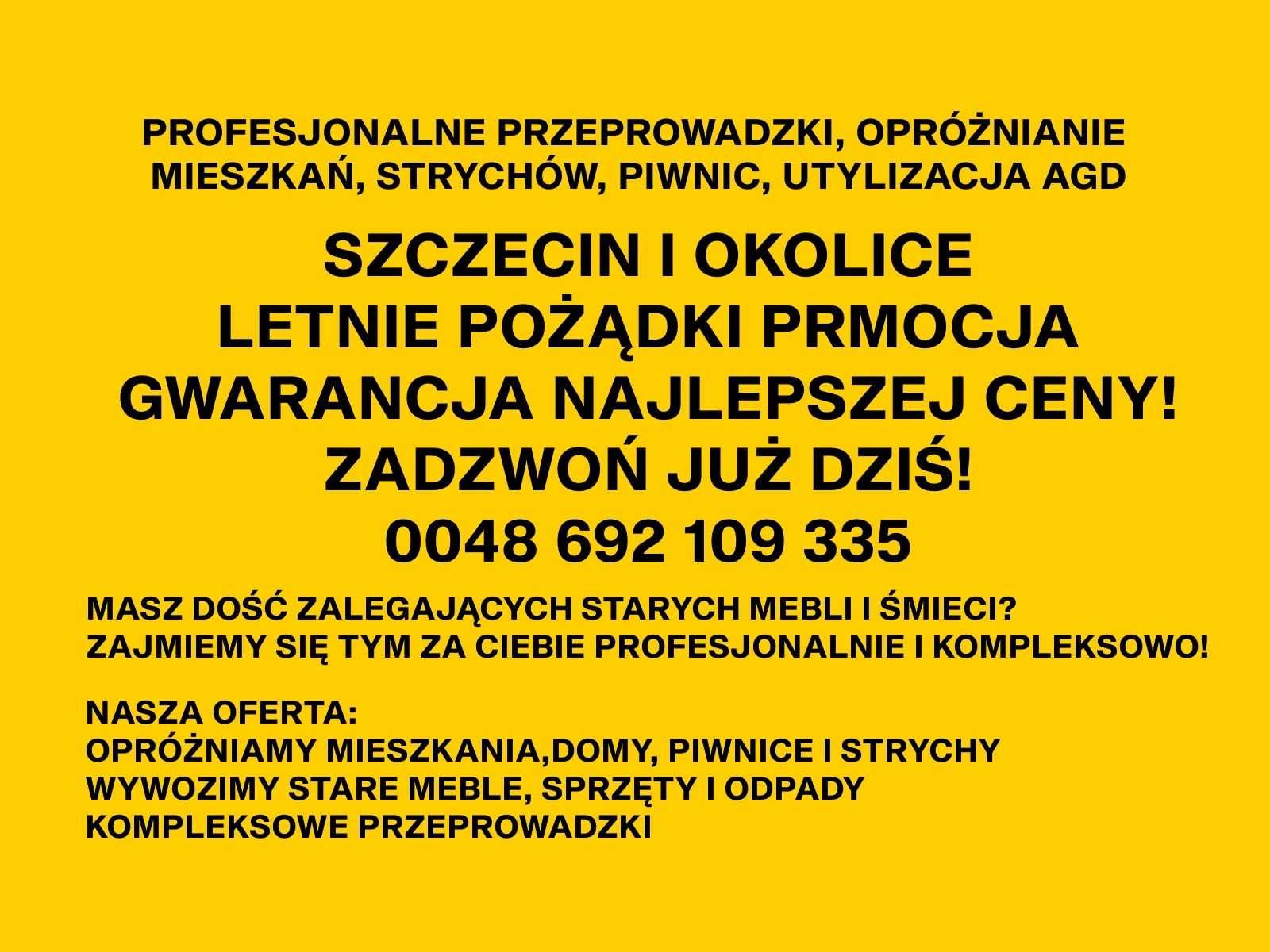 TRANSPORT PRZEPROWADZKI odbiór MEBLI opróżnianie mieszkań garaży