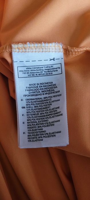 Pomarańczowa damska koszulka sportowa Adidas, rozM