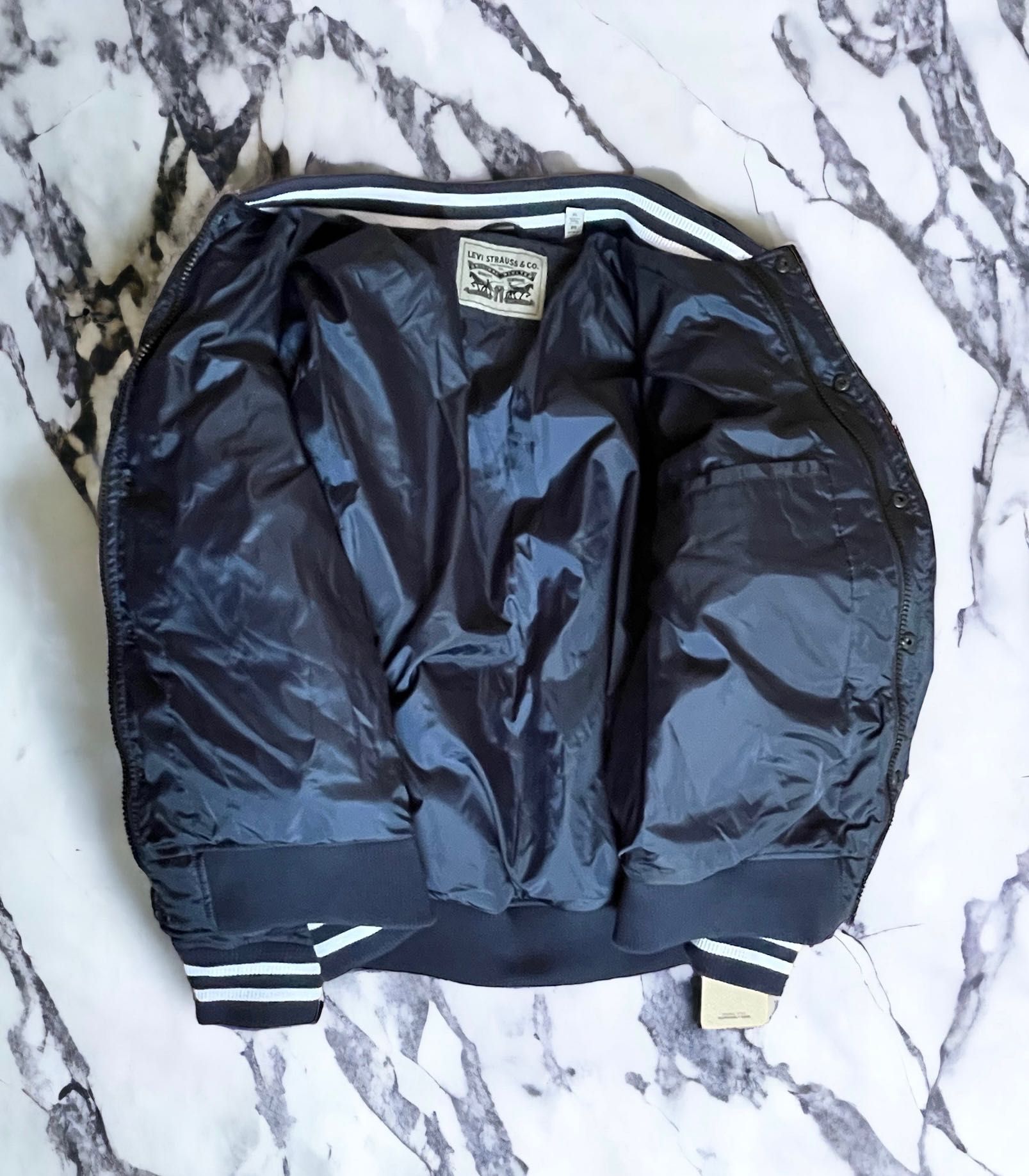 50 52 XL XXL Levis бомбер пуховик куртка парка синяя мужская чоловіча