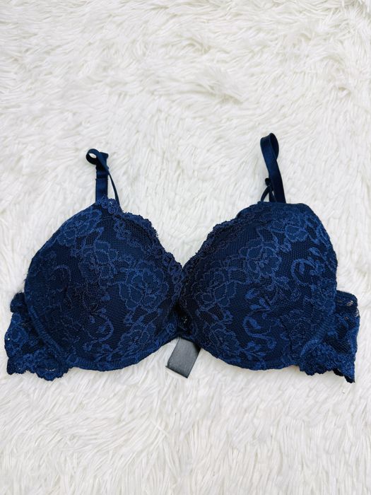 Biustonosz push-up 75B granatowy Cubus