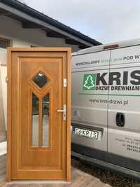Drzwi zewnętrzne drewniane Na każdy Wymiar Montaż cała Polska i UE