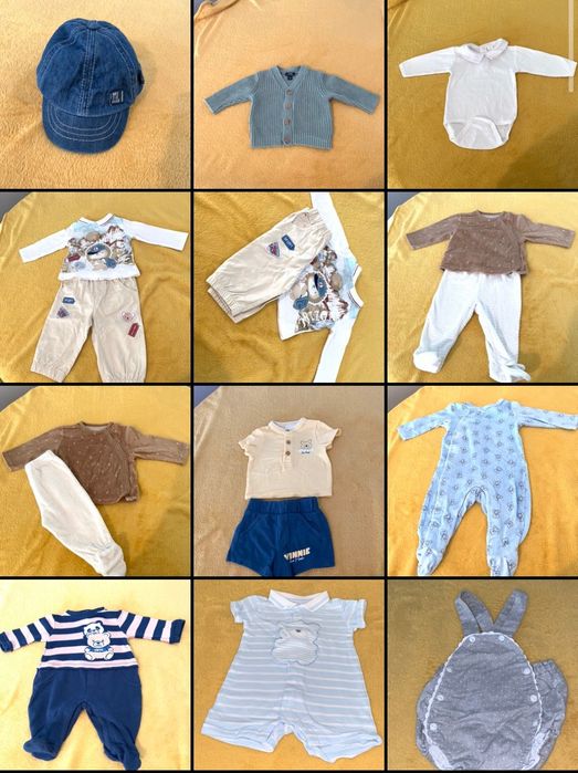 Lote de roupa bebé menino
