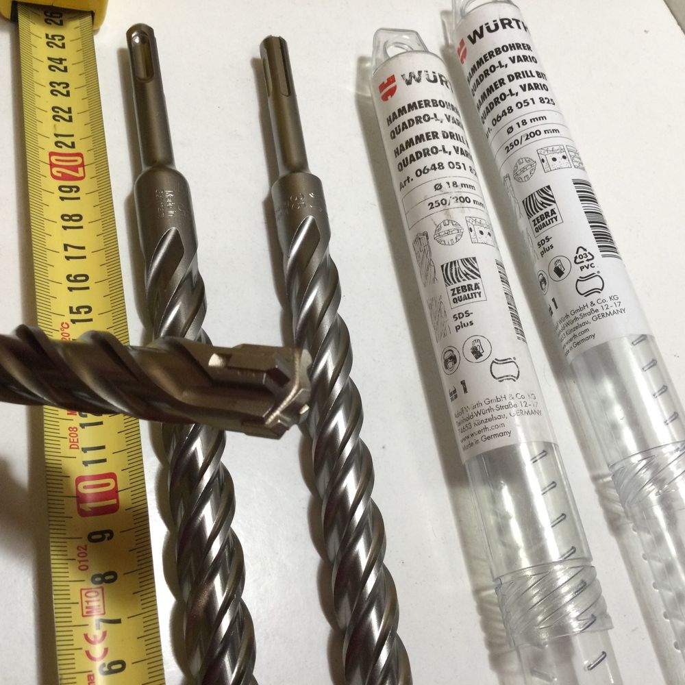 Сверла з Німеччини. Бури по бетону Würth (Zebra), Heller,Hilti.