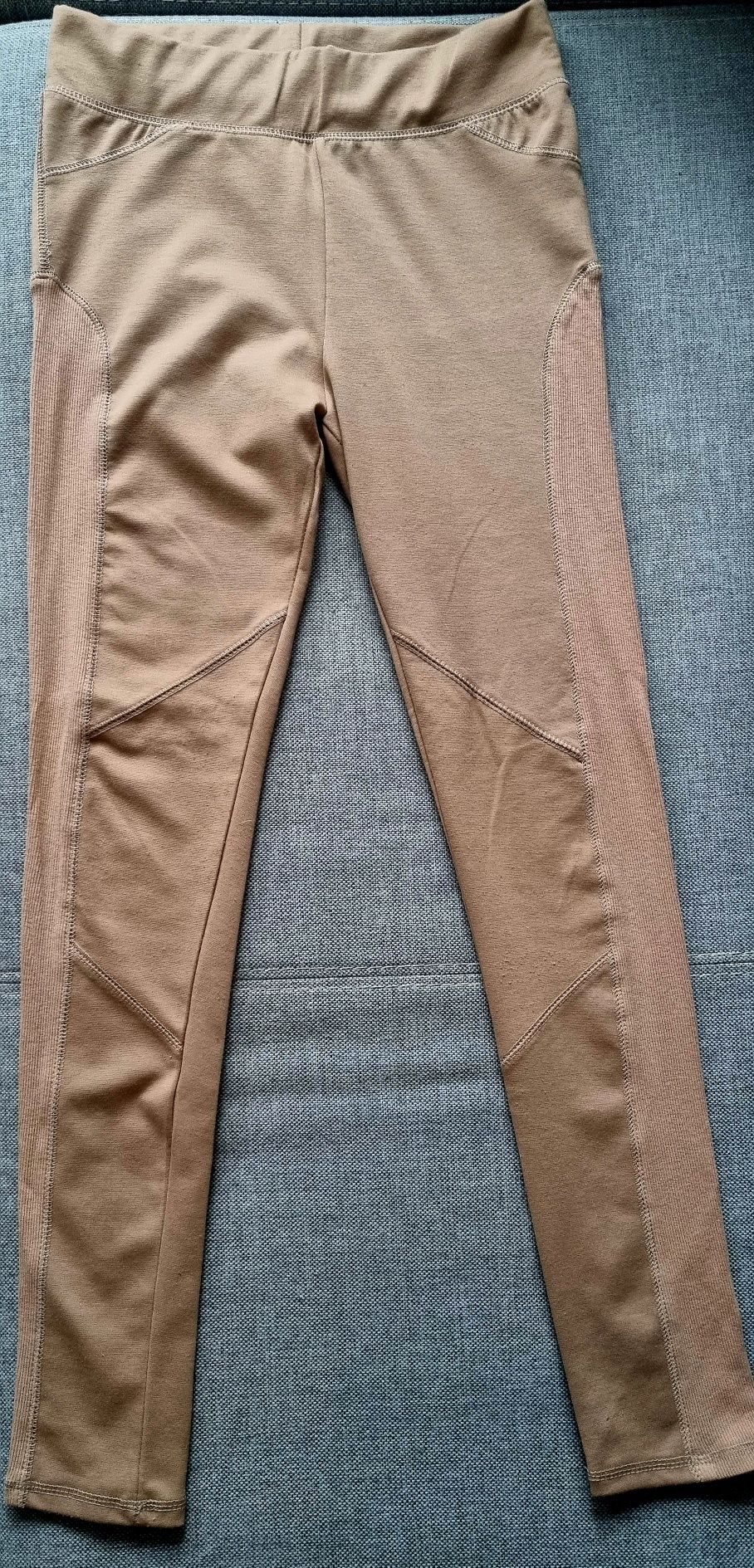 spodnie legginsy brychesy S/M camel