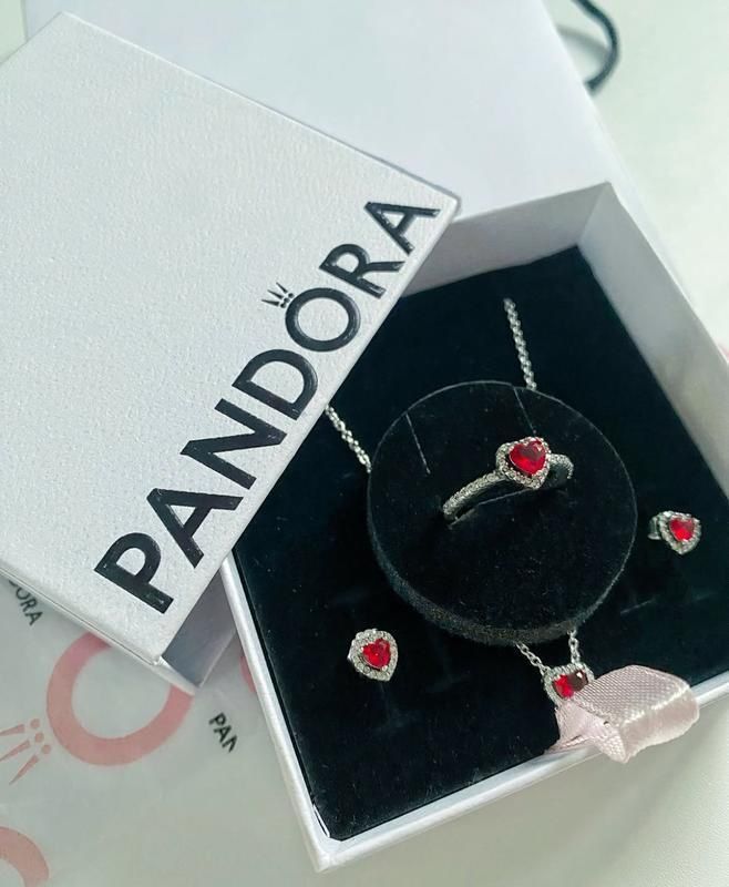 Набір прикрас pandora червоне серце