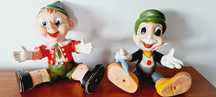 Dupla Pínoquio e Grilo Falante  - brinquedos anos 60