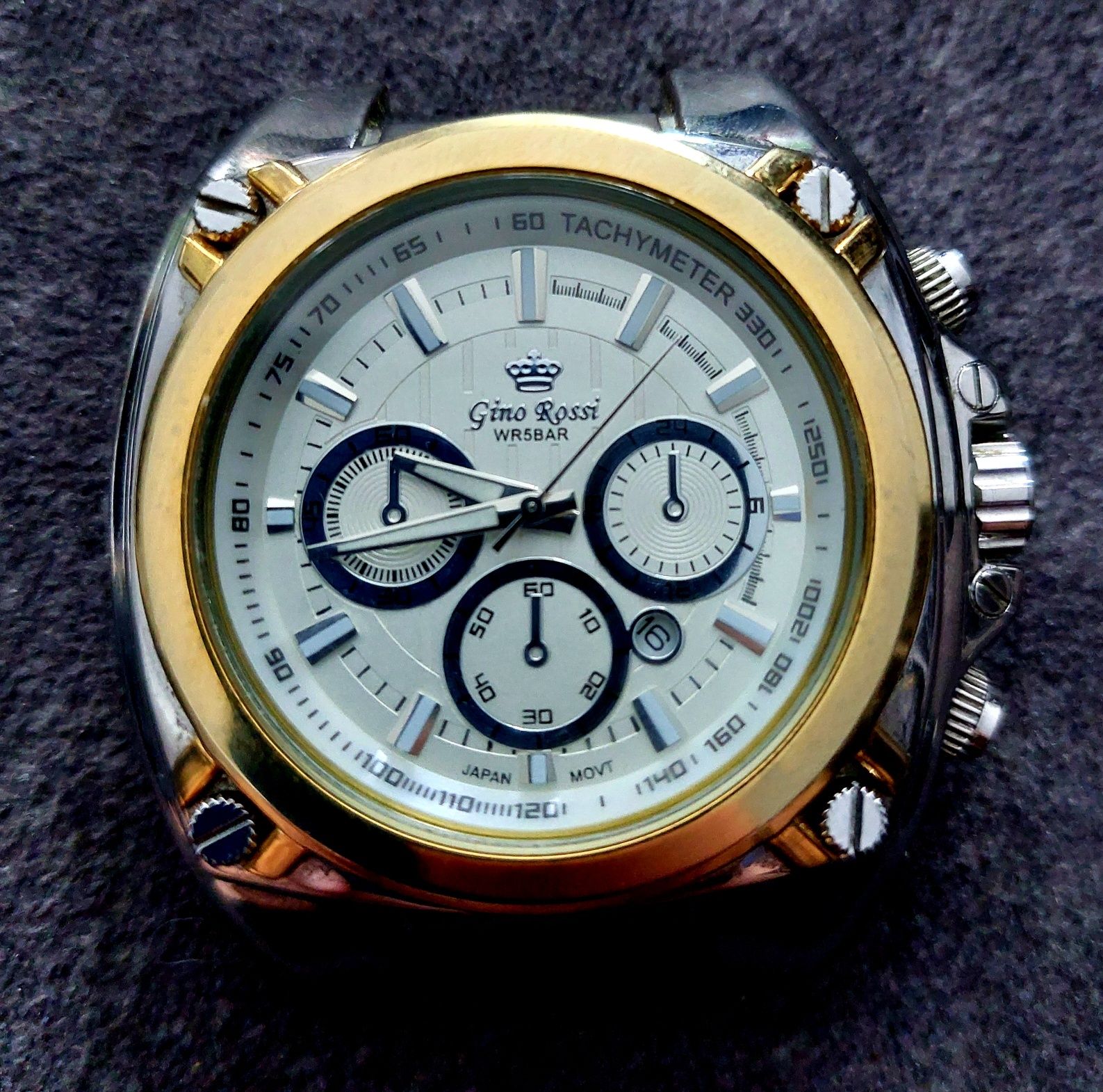 Zegarek męski Gino Rossi srebrno złoty
